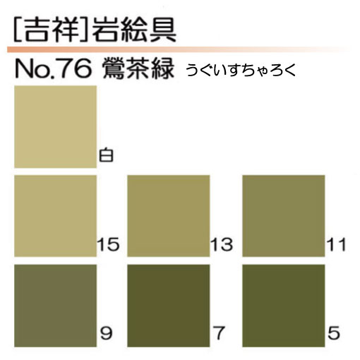 [吉祥]岩絵具76.鶯茶緑