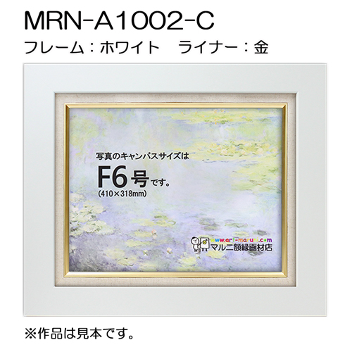 油彩額縁:MRN-A1002-C　ホワイト(UVカットアクリル)【既製品サイズ】