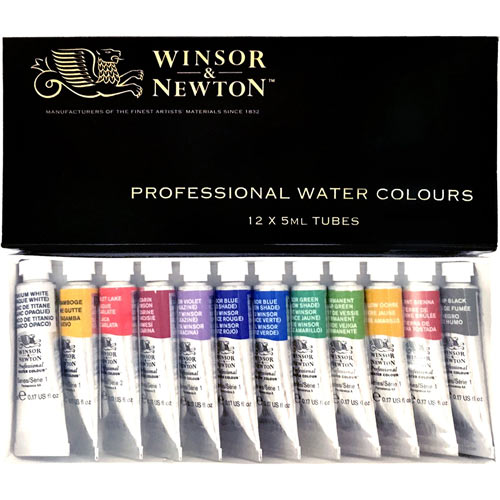 [W＆N]水彩絵具プロフェッショナルウォーターカラー　12色セット(5mlチューブ)