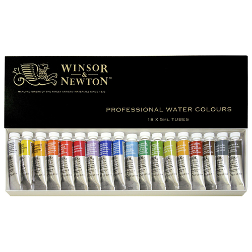 [W＆N]水彩絵具プロフェッショナルウォーターカラー　18色セット(5mlチューブ)