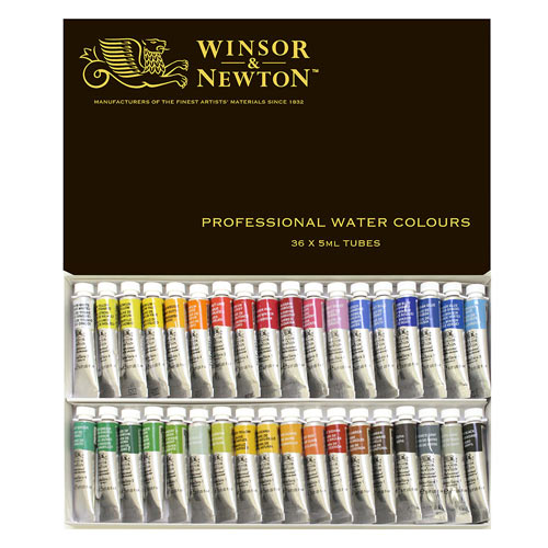 [W＆N]水彩絵具プロフェッショナルウォーターカラー　36色セット(5mlチューブ)